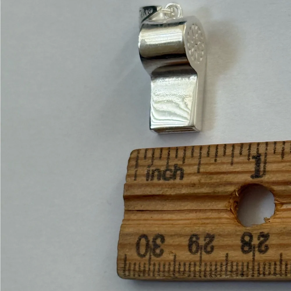 925 sterling silver sound whistle pendant Unisex